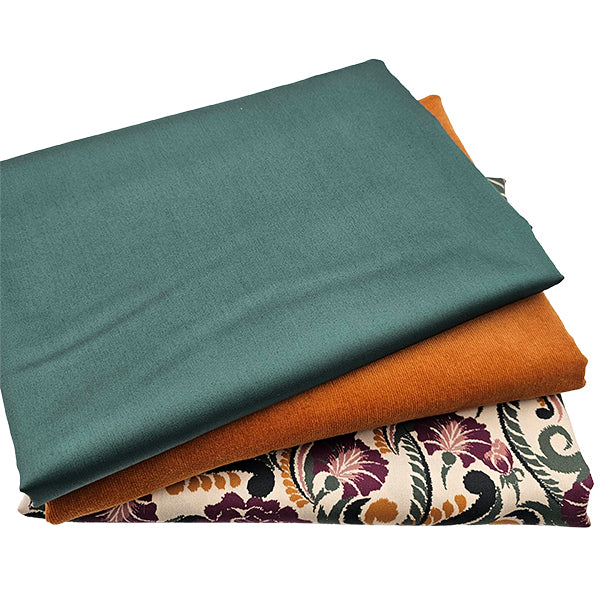 Trachten Stoffpaket senf und Paisley bunt mit  Schürze