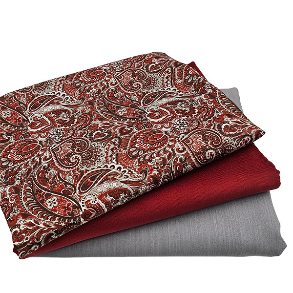 Trachten Stoffpaket Cord rost und grau mit Schürze