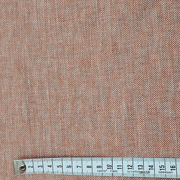 Leinen Fischgrät cognac