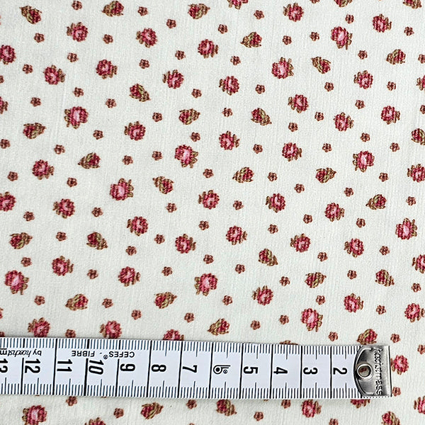 Babycord Blumen altrosa