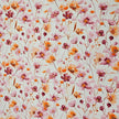 Babycord Blumen naturweiß, rosa und orange