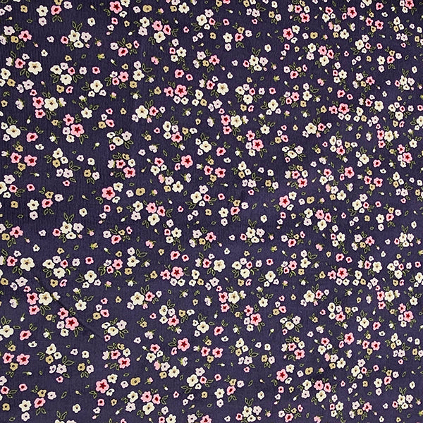 Babycord Blumen rosa