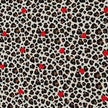 Jersey Stoffpaket Leoprint mit Herzen und Bündchen