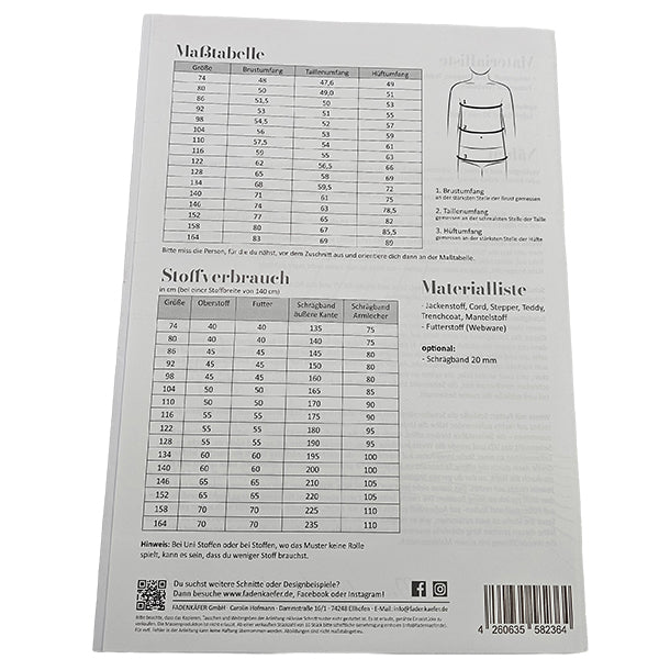 Papierschnittmuster Basic Weste Kinder Größe 74-164