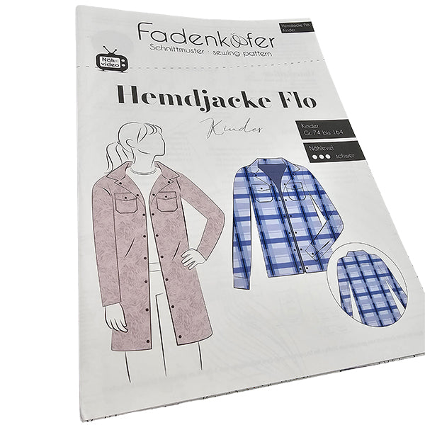 Papierschnittmuster Hemdjacke Kinder Größe 74-164