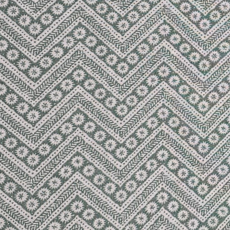 Baumwolle geometrisches Muster blaugrün