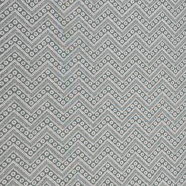 Baumwolle geometrisches Muster blaugrün