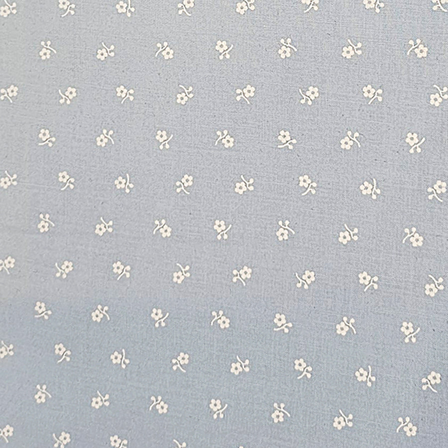 Baumwolle Streublümchen hellblau