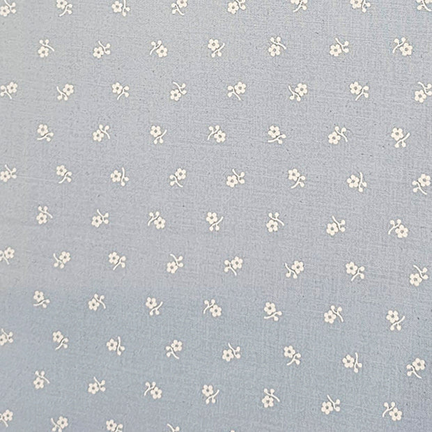 Baumwolle Streublümchen hellblau
