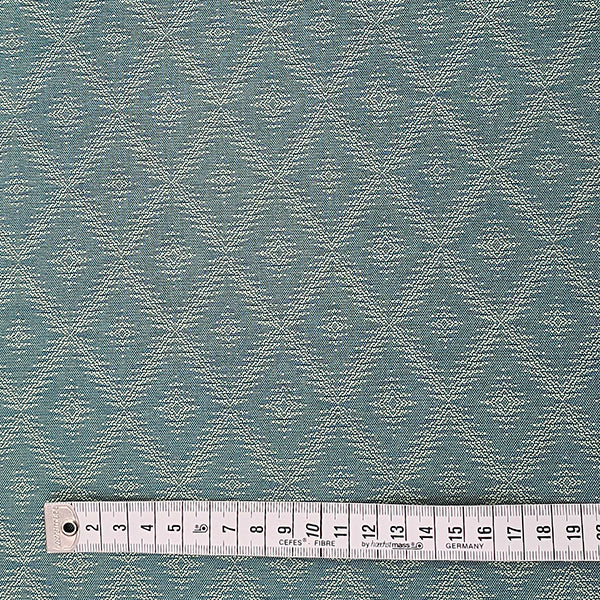 Jacquard feines Muster blaugrün