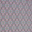 Baumwollsatin Siena Ornamente blau und rosa