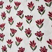 Jersey Blumen rosa und wollweiß