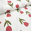 Jersey Tulpen rosa und wollweiß