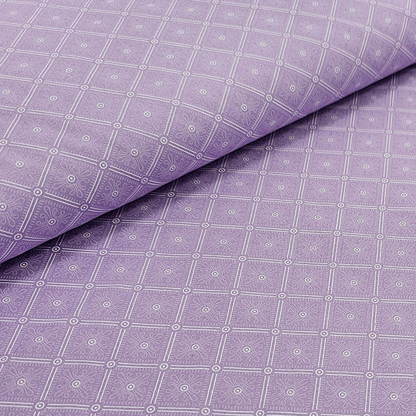Baumwolle geometrisches Muster lavendel
