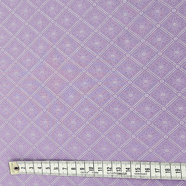 Baumwolle geometrisches Muster lavendel