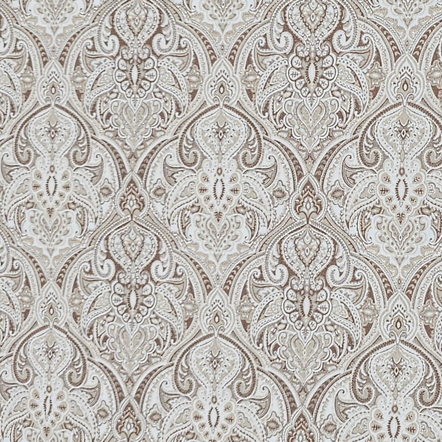 Baumwollsatin Siena Ornamente beige