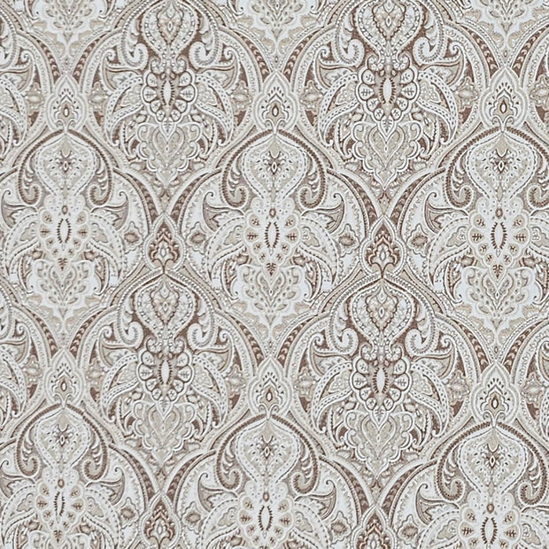 Baumwollsatin Siena Ornamente beige