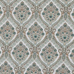 Baumwollsatin Siena Ornamente mint und beige
