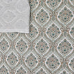 Baumwollsatin Siena Ornamente mint und beige