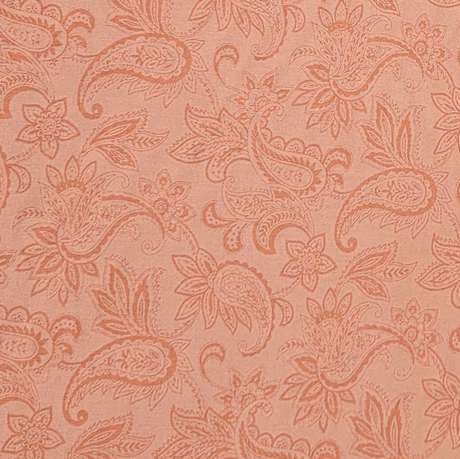 Baumwolle Paisley Pastell orange