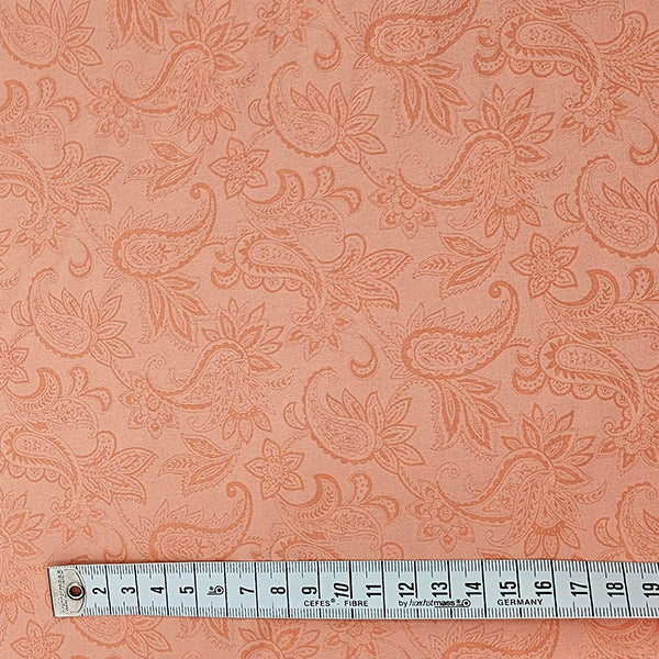 Baumwolle Paisley Pastell orange