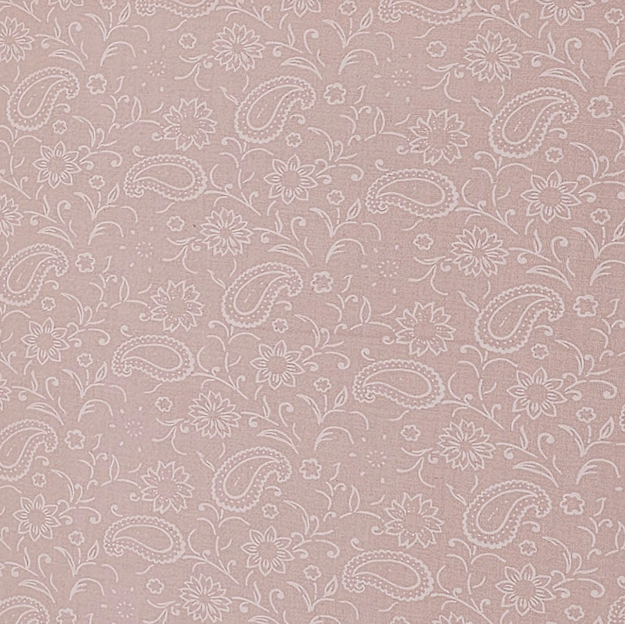 Baumwolle Paisley Pastell rosa