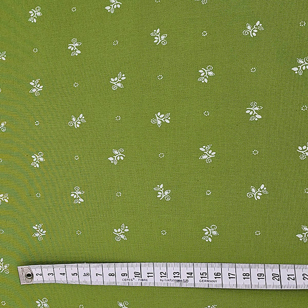 Baumwolle Streublümchen hellgrün