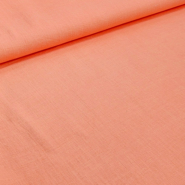 Leinen uni pastell orange