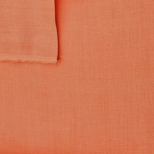 Leinen uni pastell orange