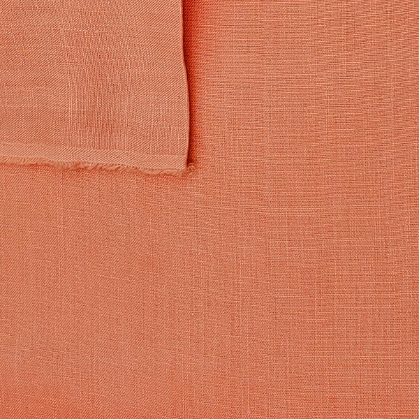 Leinen uni pastell orange