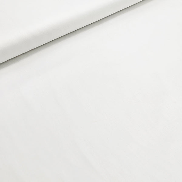 Baumwolle Satin uni fein weiß