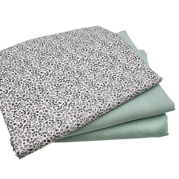 Trachten Stoffpaket in pastell grün mit Blumen Schürze