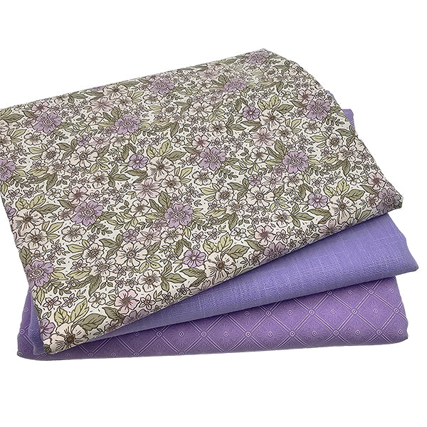 Trachten Stoffpaket flieder und lavendell mit Blumen Schürze