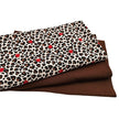 Jersey Stoffpaket Leoprint mit Herzen und Bündchen
