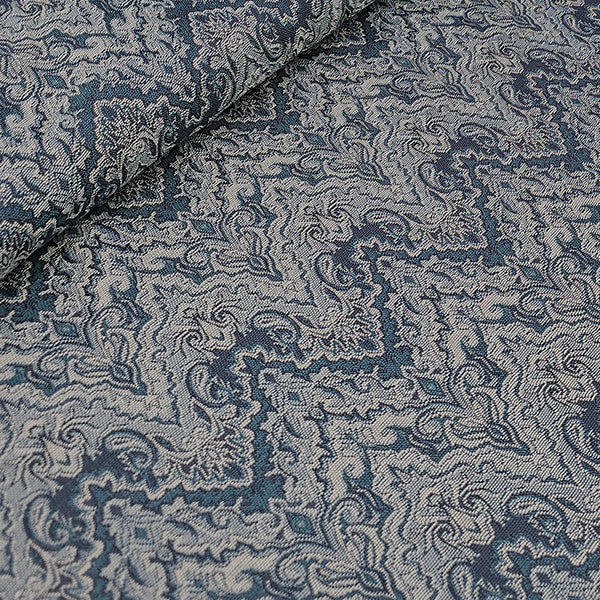 Jacquard Wellen blau und marine