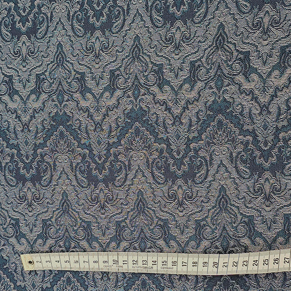 Jacquard Wellen blau und marine