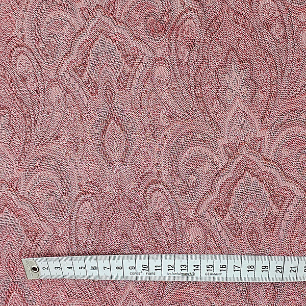 Jacquard Ornamente rosa und rot