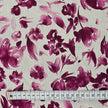 Leinen Viskose Blumen bordeaux