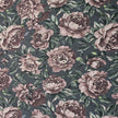 Baumwollsatin Blumen dunkelgrau und altrosa