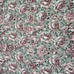 Baumwollsatin Blumen grün und altrosa