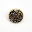Metallknöpfe geometrische Blumen altgold 13mm