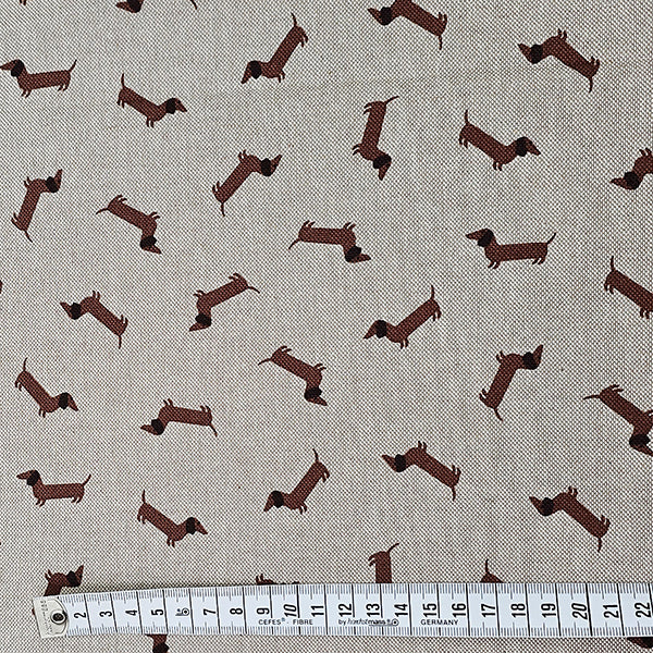 Canvas Leinenoptik Dachshund