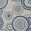 Canvas Leinenoptik geometrische Kreise blau