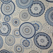 Canvas Leinenoptik geometrische Kreise blau