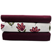 Jersey Stoffpaket Blumen rosa und uni bordeaux mit Bündchen