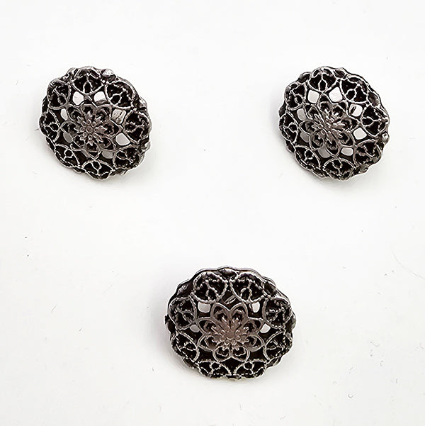 Metallknöpfe Ornament altsilber