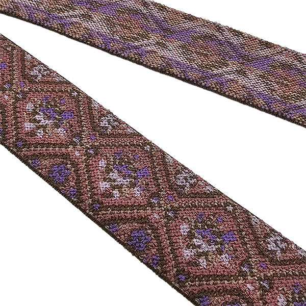 Elastic Band Jacquard Khaki, altrosa und flieder 4cm