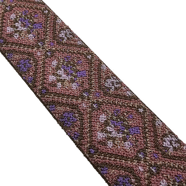Elastic Band Jacquard Khaki, altrosa und flieder 4cm