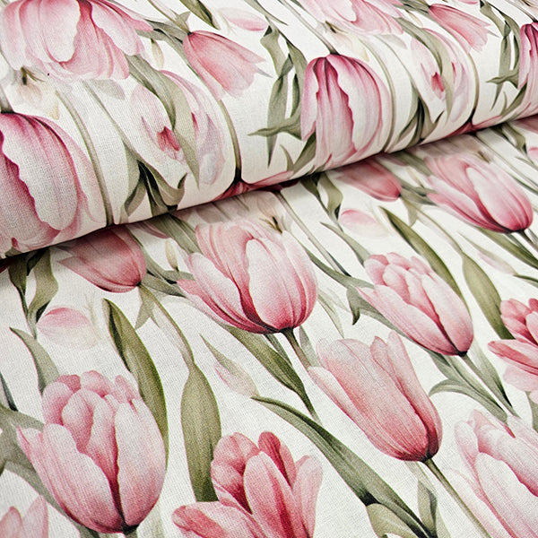 Trachten Stoffpaket rosa und mintgrün mit Tulpen Schürze