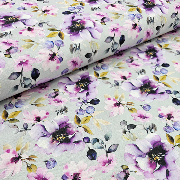 Baumwolle Floral flieder und violett
